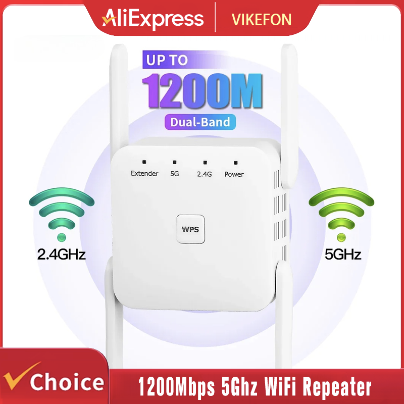Smart Home Network - 1200Mbps 5Ghz Kablosuz WiFi Tekrarlayıcı Güçlendirici