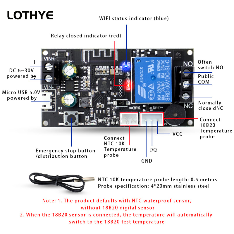 Wifi Thermostat - Uzaktan WIFI Termostat Yüksek Hassasiyetli Sıcaklık