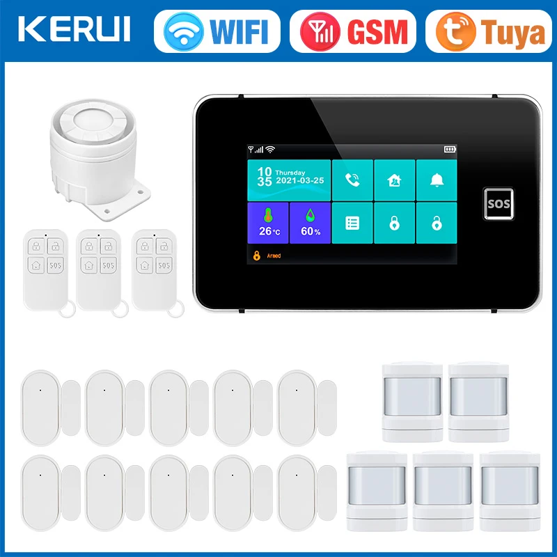 Smart Home Touchscreen Control Panel - KERUI G60B WIFI GSM Alarm Sistemi