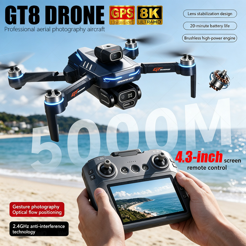 Smart Home Camera - YENİ GT8 HD RC Drone 4K