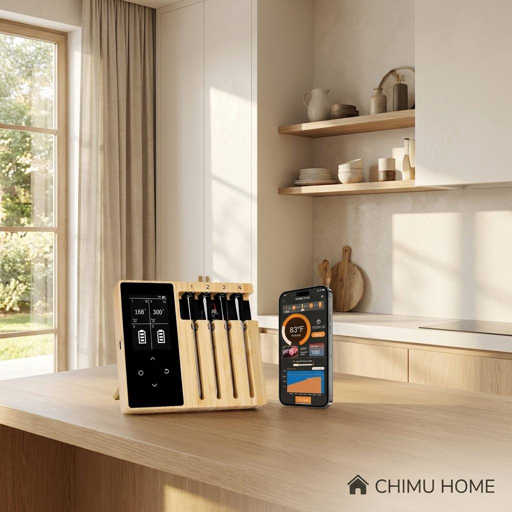 Smart Home Oven - 【CHIMU HOME】Akıllı Kablosuz Et Termometresi Bluetooth