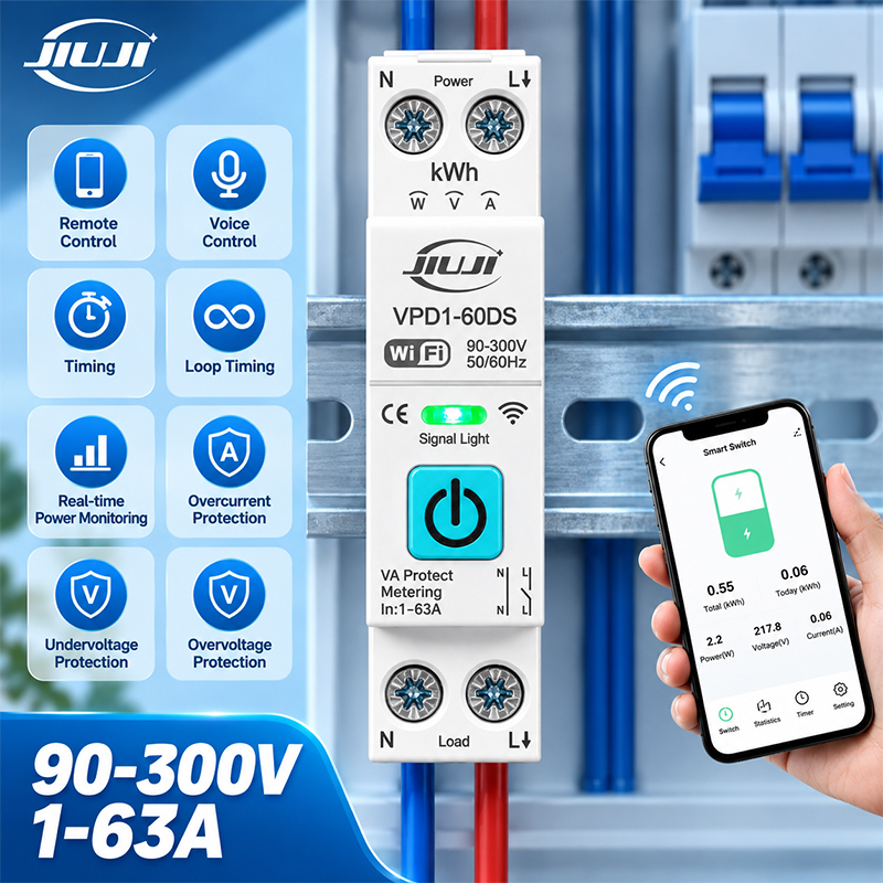 Smart Home Energy Monitor - Akıllı WiFi DIN Ray Anahtarı 1P