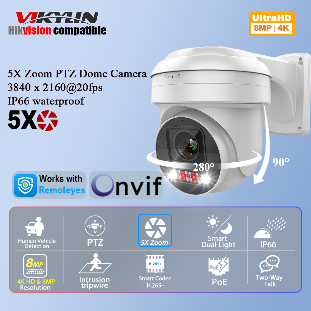 Homesmart Online - Vikylin 8MP IP Güvenlik Kamerası PTZ
