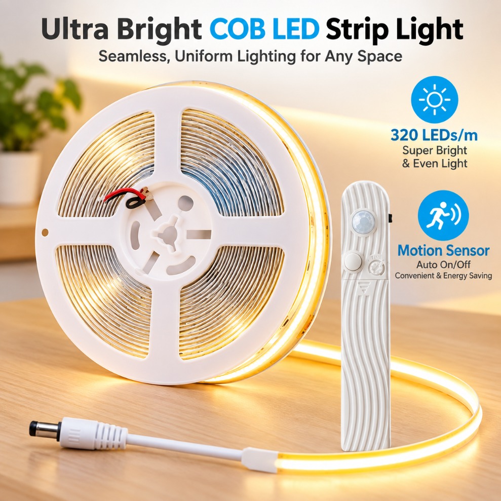 Smart Home Llm - DC5V Hareket Sensörlü COB LED Şerit