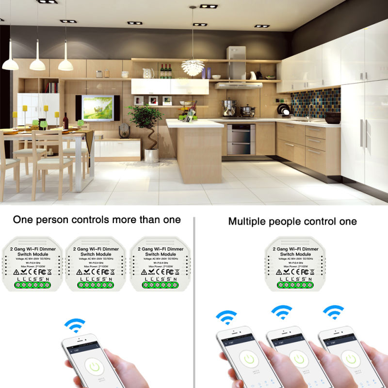 2Gang Wifi Dimmer Işık Anahtar - Smart Home Improvement incelemesi ve fiyatı