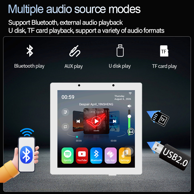 Çok Dilli 2 Bölmeli Ses Ayarlı - Smart Home Touchscreen Control Panel incelemesi ve fiyatı