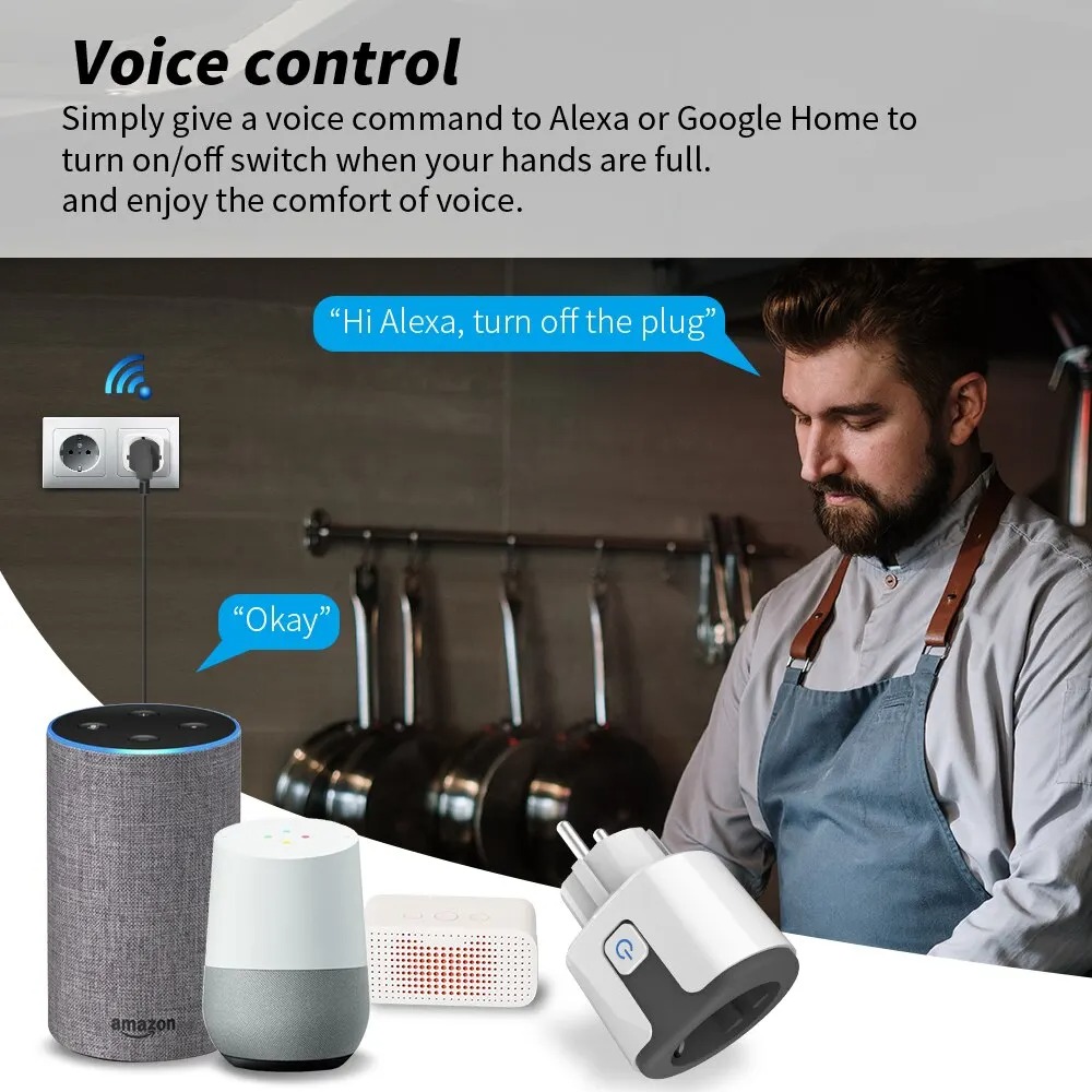 WiFi EU Akıllı Priz Tuya Uygul - Smart Home Energy Monitor incelemesi ve fiyatı