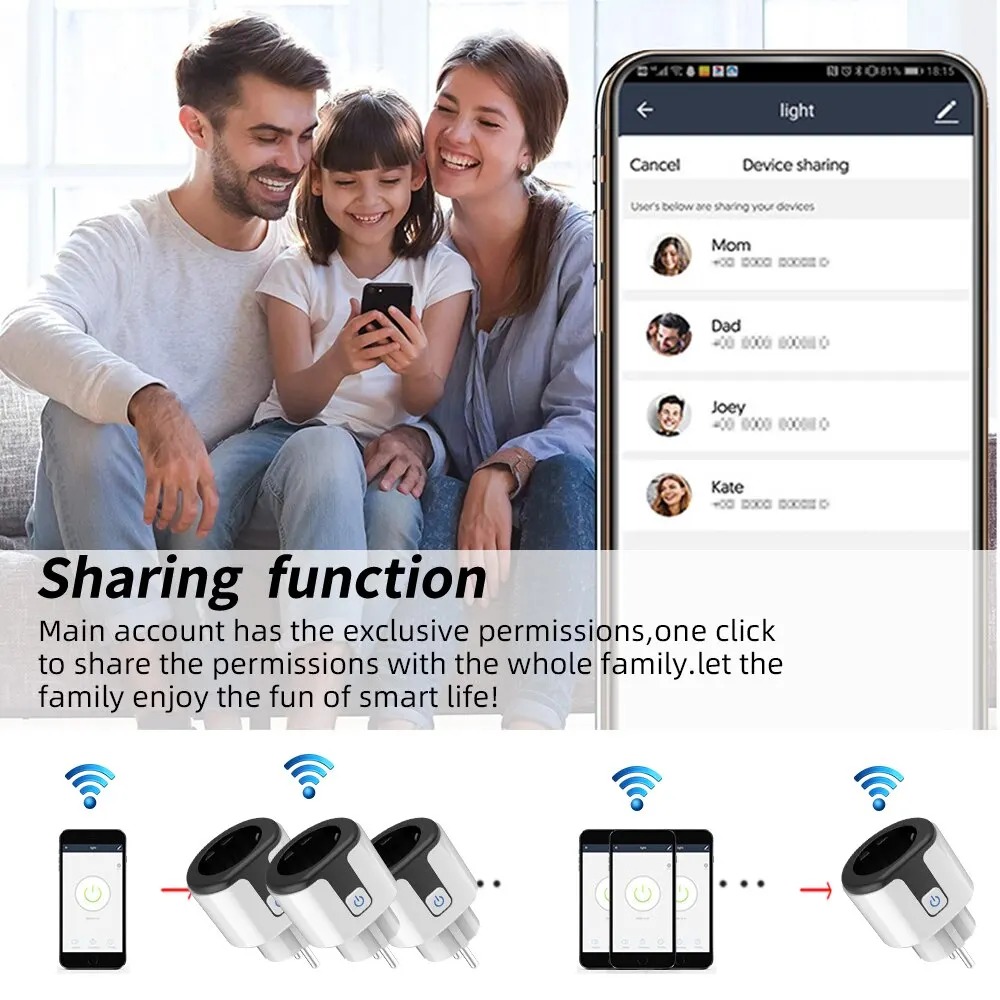 WiFi EU Akıllı Priz Tuya Uygul - Smart Home Energy Monitor incelemesi ve fiyatı