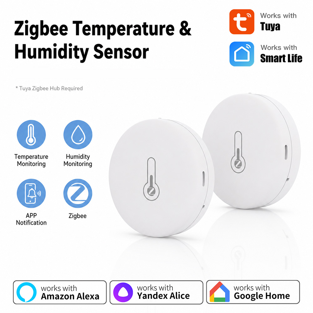 Tuya Zigbee Sıcaklık ve Nem Se - Smart Home Energy Monitor incelemesi ve fiyatı