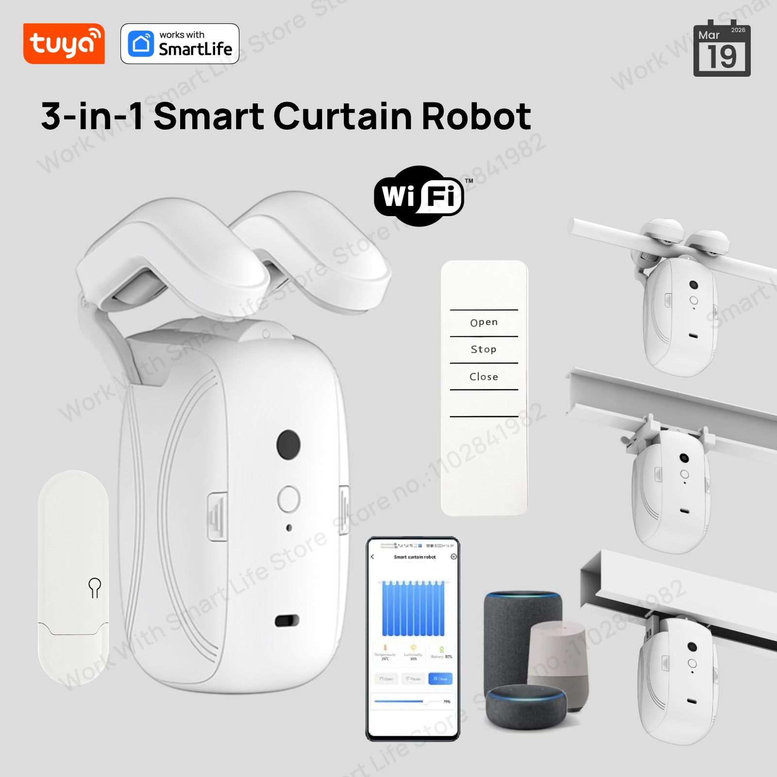 1/2 ADET Tuya Akıllı WiFi Perd - Smart Home Gira incelemesi ve fiyatı
