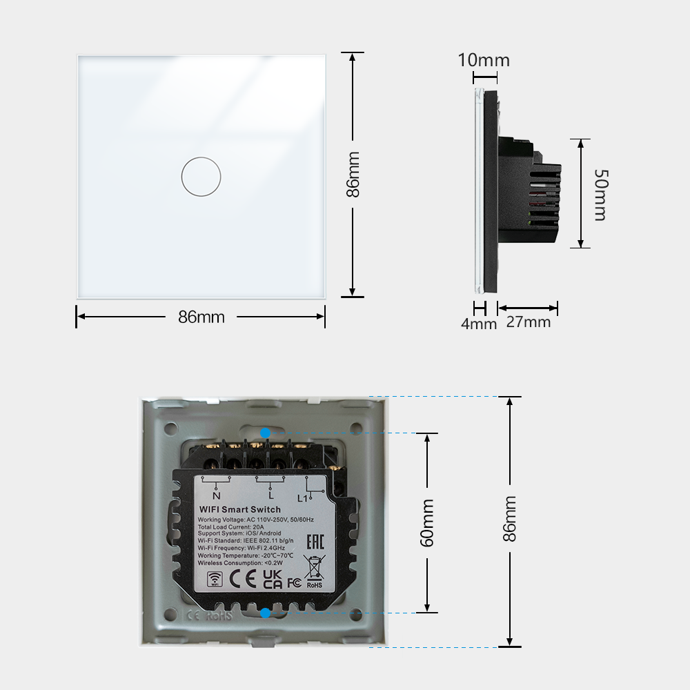 TAWOIA Wifi akıllı anahtarı ka - Smart Home Touchscreen Control Panel incelemesi ve fiyatı