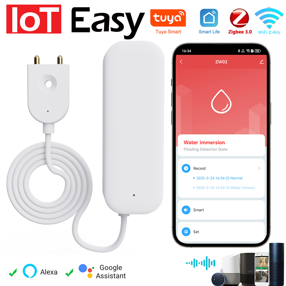Tuya WiFi ZigBee Su Sensörü Ka - Smart Home Network incelemesi ve fiyatı