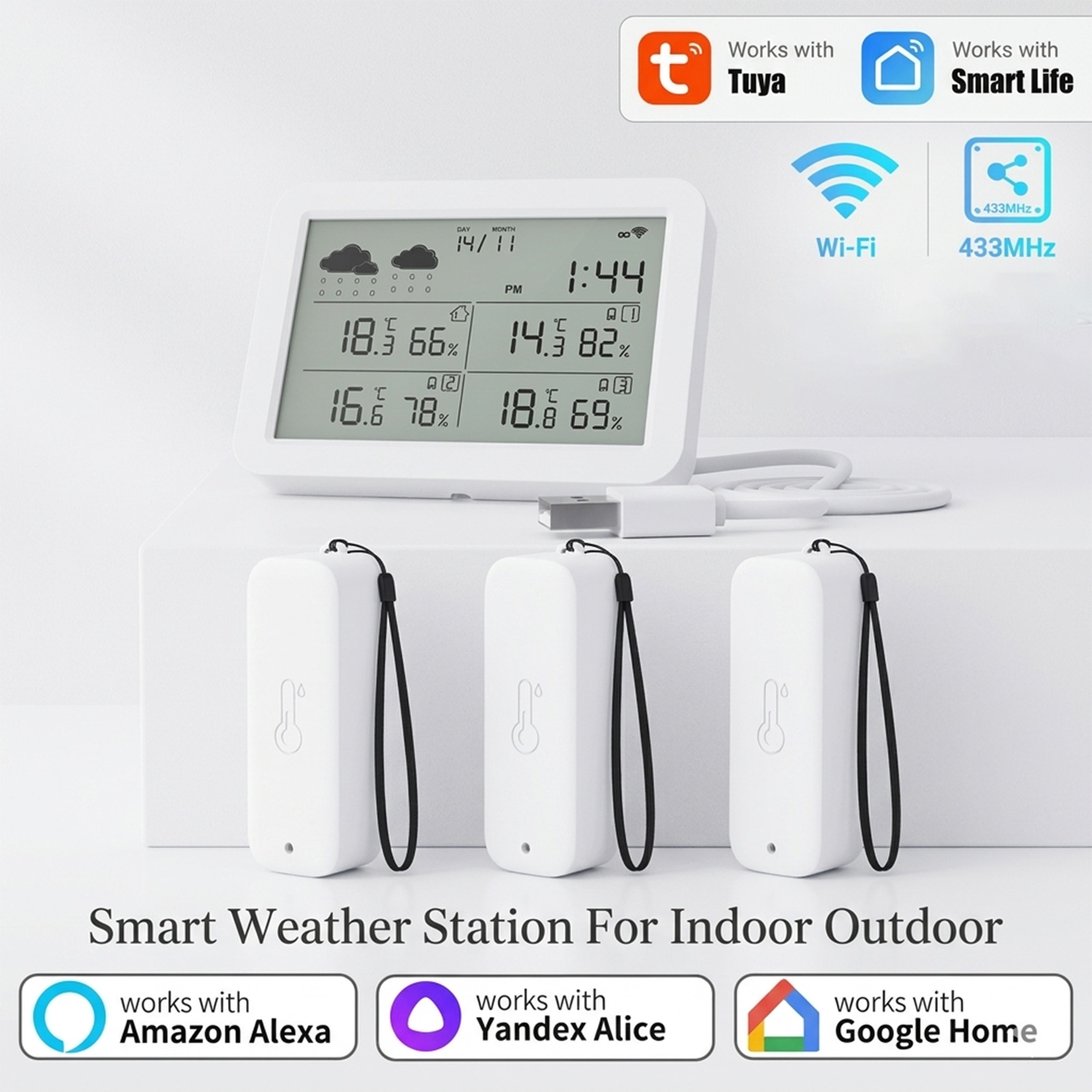 Tuya WiFi+RF433 Hava Durumu İs - Smart Home Elements incelemesi ve fiyatı